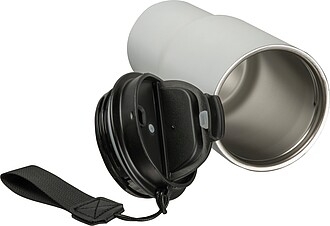 Stainless steel drinking cup, 550ml, white