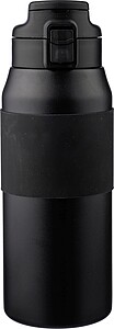Stainless steel dubble-walled drinking bottle 800 ml Katie, black