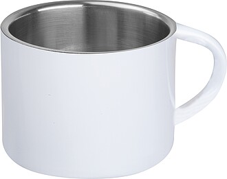 Stainless steel espresso cup 80ml, white