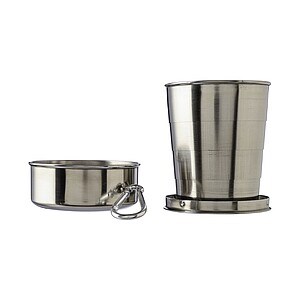 Stainless steel foldable cup Annette, silver