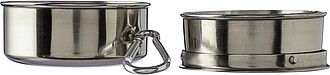 Stainless steel foldable cup Annette, silver