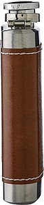 Stainless steel hip flask Cedric, brown