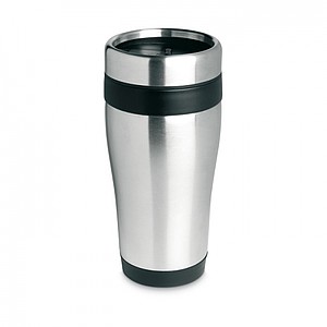 Stainless steel mug, black