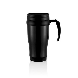 Stainless steel mug, black