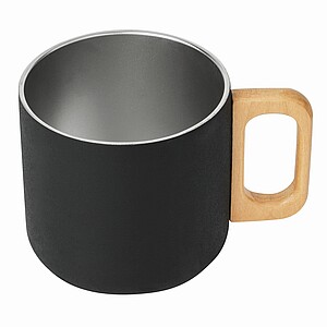 Stainless steel mug, black