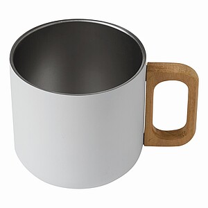 Stainless steel mug, white