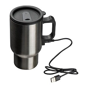 Stainless steel mug with USB Heatfunction