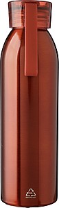 Stainless steel single-walled drinking bottle 650 ml Cindy, red
