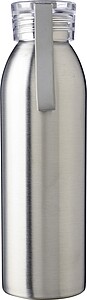 Stainless steel single-walled drinking bottle 650 ml Cindy, silver