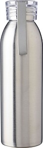 Stainless steel single-walled drinking bottle 650 ml Cindy, silver