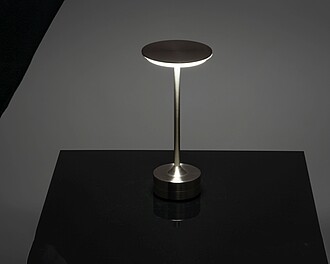 Stainless steel table lamp, grey