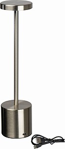 Stainless steel table lamp with rechargeable battery