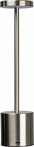 Stainless steel table lamp with rechargeable battery
