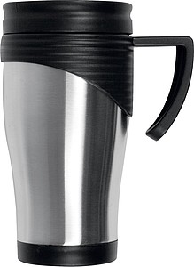 Stainless steel travel mug, grey