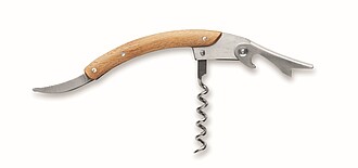 Stainless steel waiters knife, wood