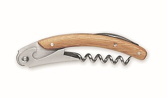 Stainless steel waiters knife, wood
