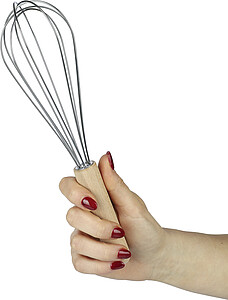 Stainless steel whisk Ilani, brown