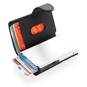Standard aluminium RFID cardholder with PU wallet,black