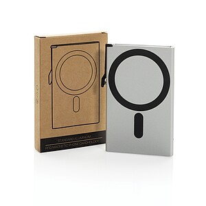 Standard aluminium RFID magnetic phone cardholder, silver