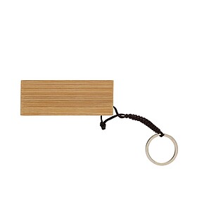 Standkey bamboo keychain phone stand, brown