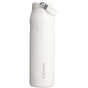 Stanley IceFlow™ 2.0 1.06 litre water bottle with flip straw, frosted white