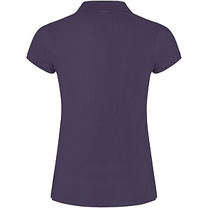 Star short sleeve womens polo, lilac