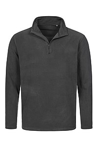 Stedman Active Fleece Half Zip Jacket, grey steel, XL