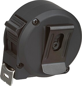 Steel tape measure with plastic housing 3m, black