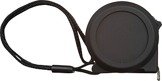 Steel tape measure with plastic housing 3m, black