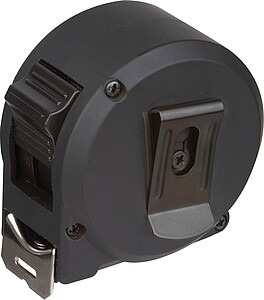 Steel tape measure with plastic housing 5m, black