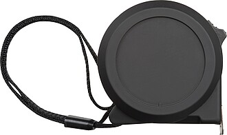 Steel tape measure with plastic housing 5m, black