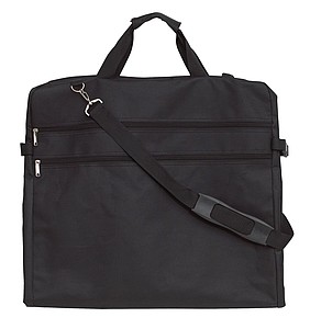 Suit bag "Smoking" with stable metal hanger and extra Velcro pocket,colour black
