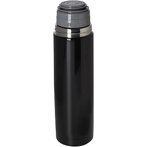 Sullivan 750 ml RCS certified recycled stainless steel vacuum insulated flask, solid black