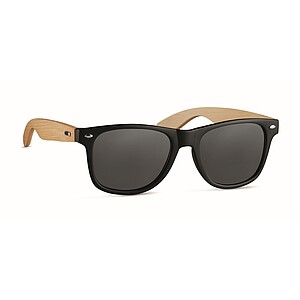 Sunglasses with bamboo arms, black
