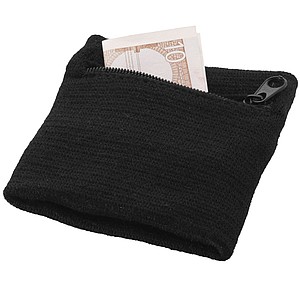 Sweatband with zipper - black