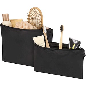 Swift GRS recycled toiletry bag set, solid black