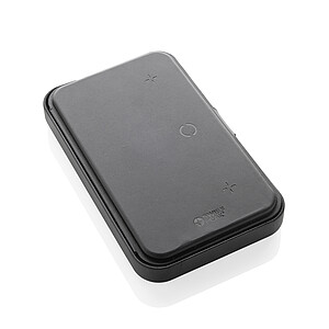 Swiss Peak RCS recycled travel case with 3 in 1 charger, black