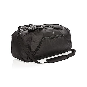 Swiss Peak RFID sports duffle & backpack, black