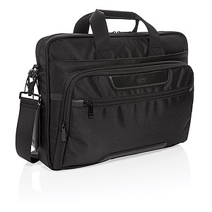 Swiss Peak RPET Voyager RFID 15.6" laptop bag,black
