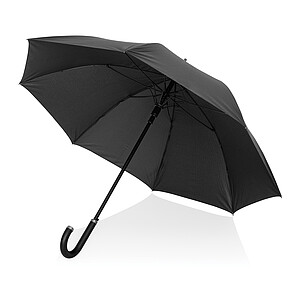 Swiss Peak Vero Aware™ RPET 25” umbrella w luxe handle, black
