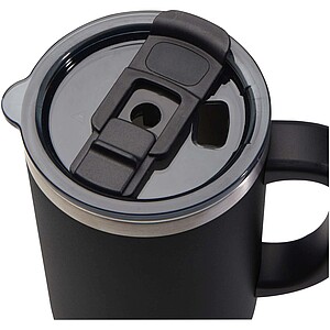 Sydney 1200 ml double wall RCS certified copper vacuum insulated tumbler with straw, solid black