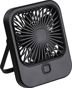 Table fan with rechargeable battery, black