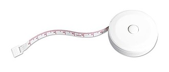 Tailors measuring tape, white