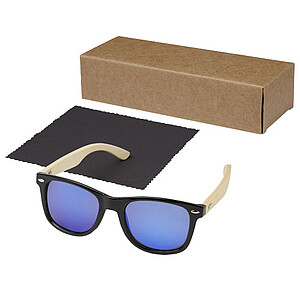 Taiyo rPET/bamboo mirrored polarized sunglasses in gift box