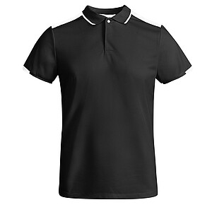 Tamil short sleeve kids sports polo, black, size 16