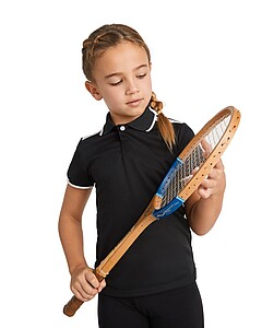 Tamil short sleeve kids sports polo, red, size 4