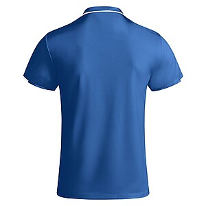 Tamil short sleeve kids sports polo, royal blue, size 4