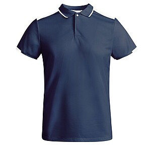 Tamil short sleeve mens sports polo, navy blue, size S