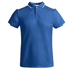 Tamil short sleeve mens sports polo, royal blue, size S