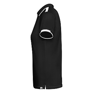 Tamil short sleeve womens sports polo, black, size 2XL